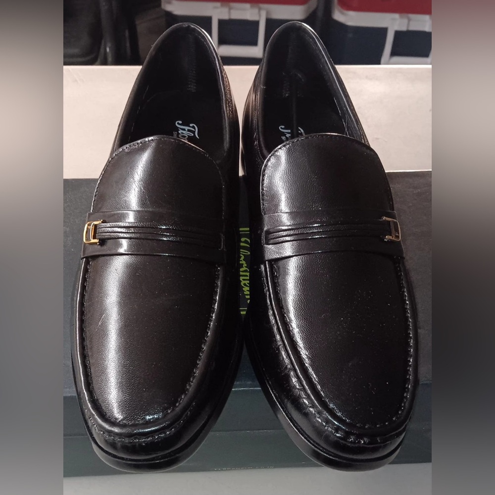 COPY - Black Florsheim Comfortech. RIVA Moc Toe Bit Loafer